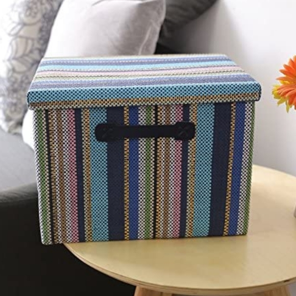 Other - Storage Box with Lid Decorative Organizer Basket